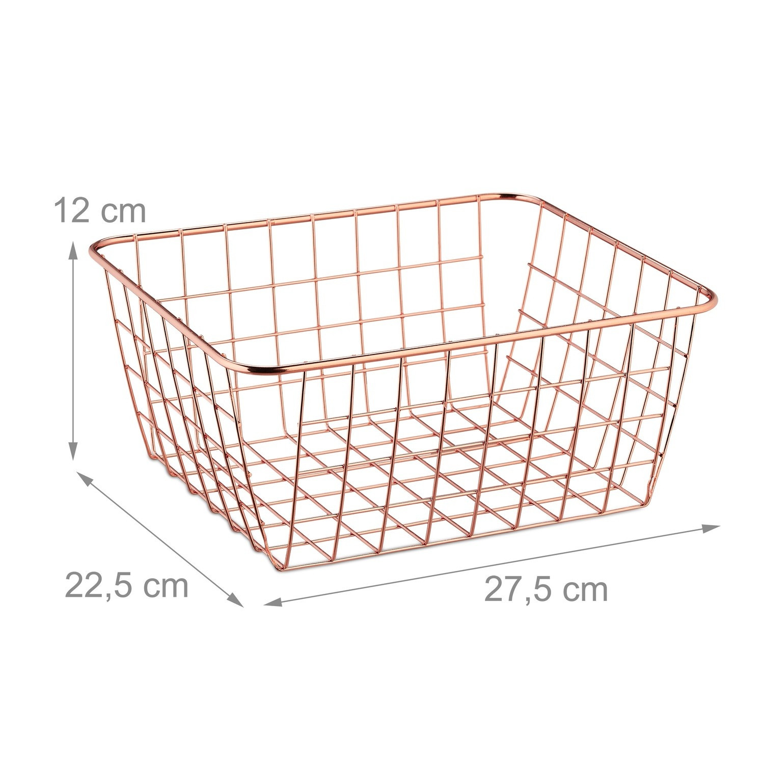 Drahtkorb 2er Set Roségold