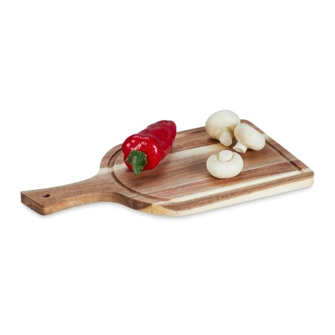 Tabla de cortar de madera de acacia con mango