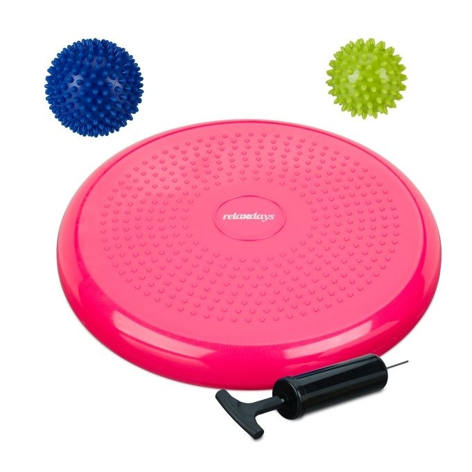 Almofada de equilíbrio com 2 bolas de massagem