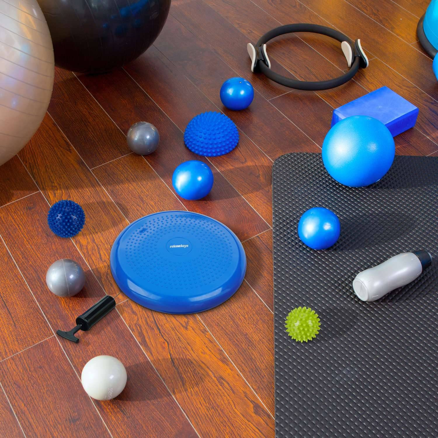 Almofada de equilíbrio com 2 bolas de massagem