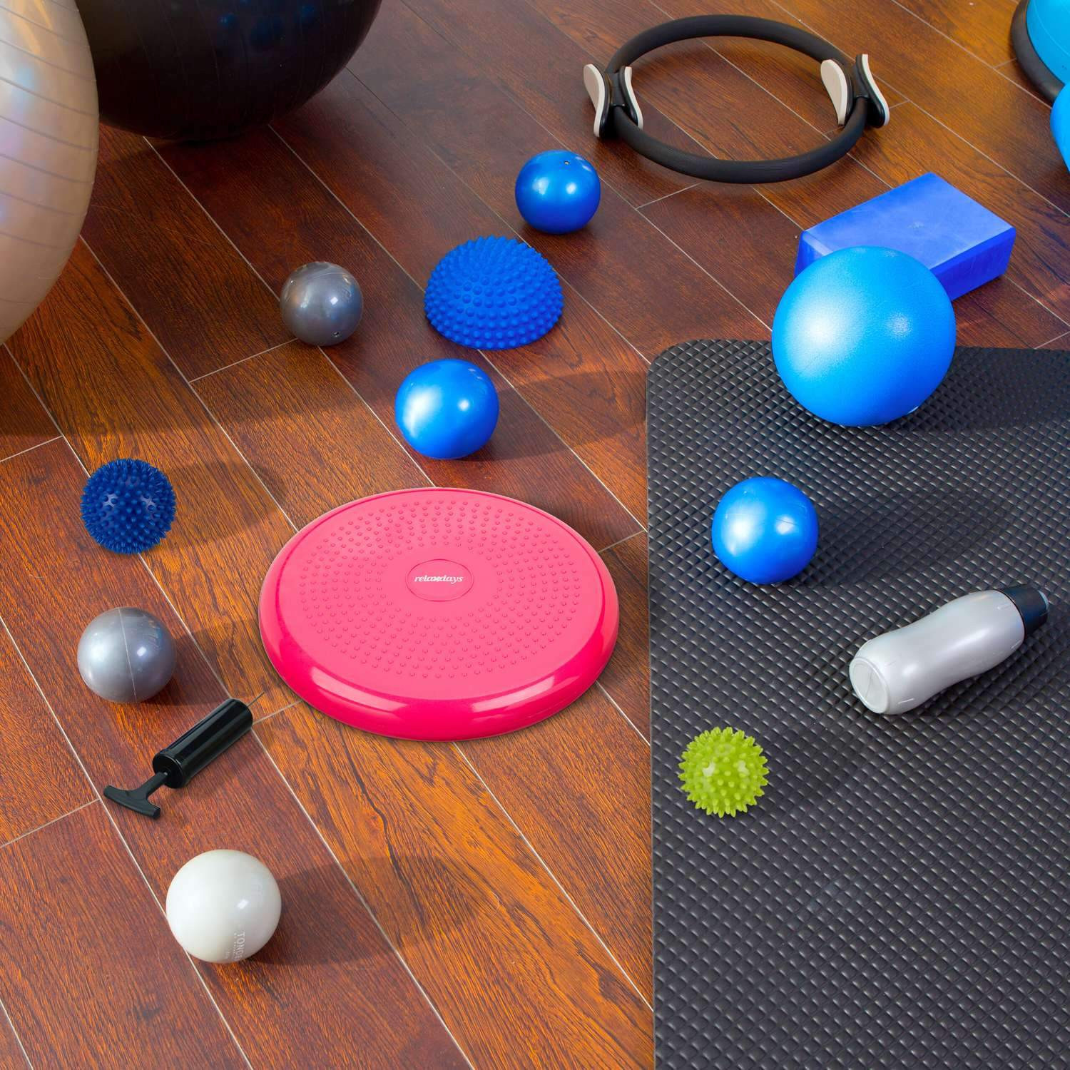 Cojín de equilibrio con 2 bolas de masaje