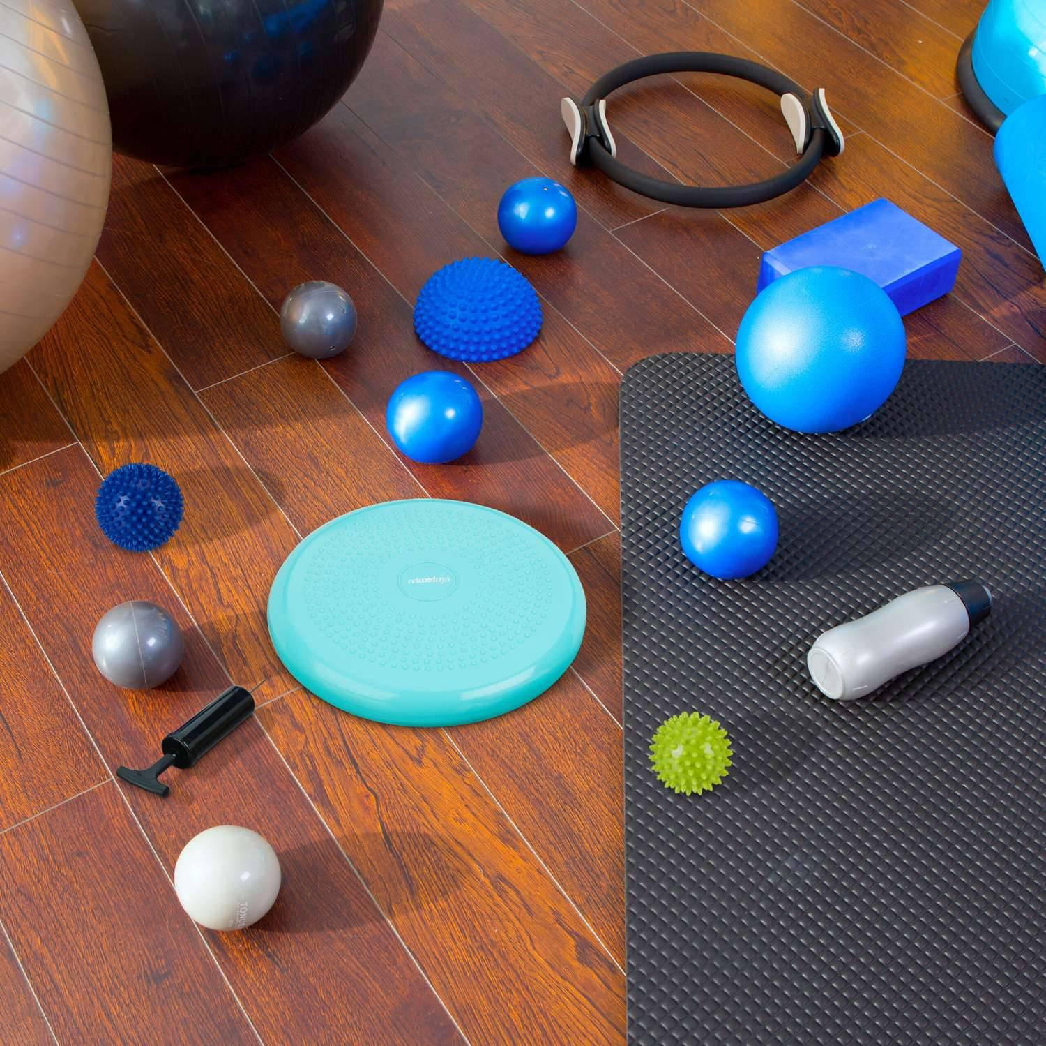 Almofada de equilíbrio com 2 bolas de massagem