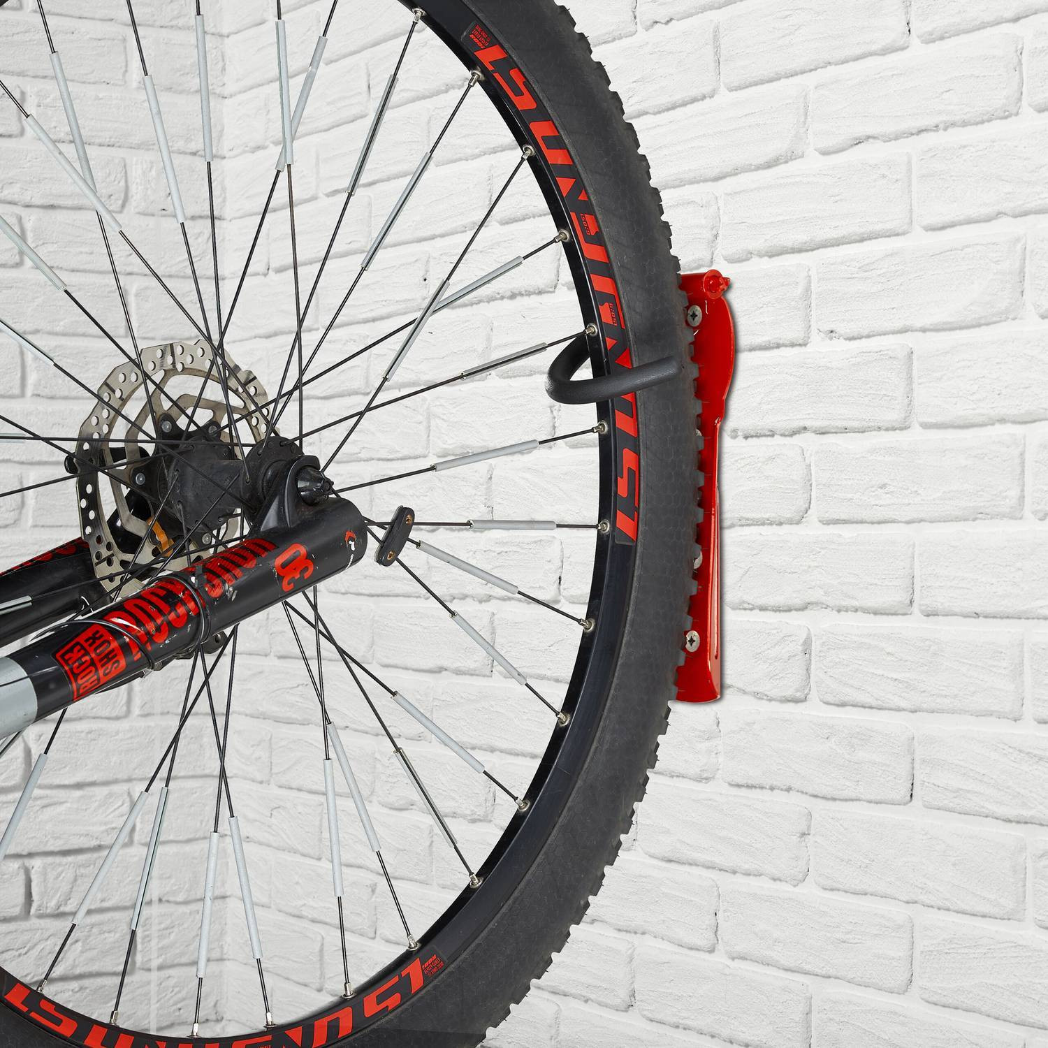 Rode fietsmuurbeugelset van 2