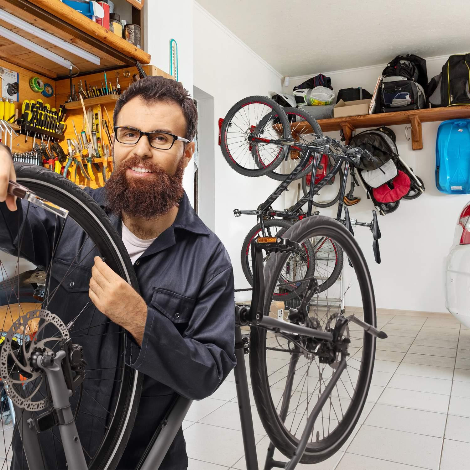 Rode fietsmuurbeugelset van 2