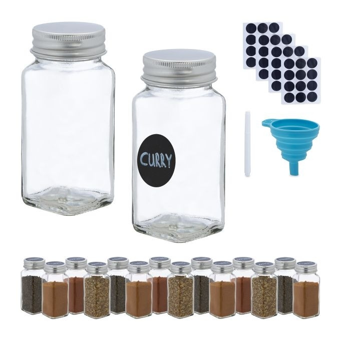 ensemble de 16 pots à épices