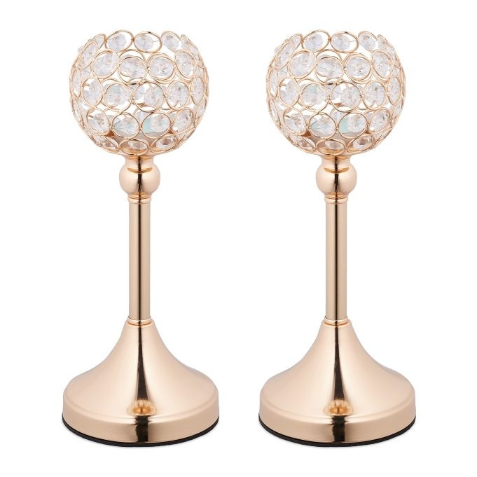 Candlestick in crystal, 2 pcs