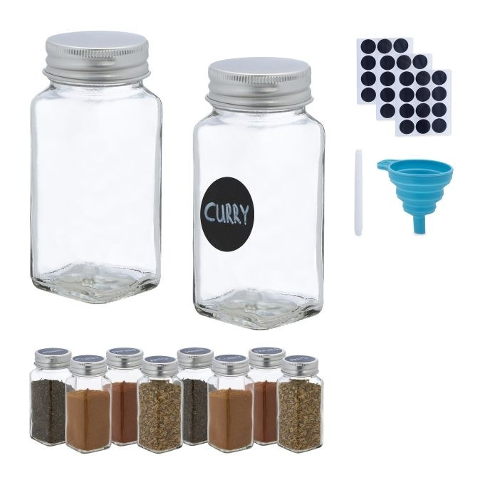Set mit 10 Gewürzgläsern