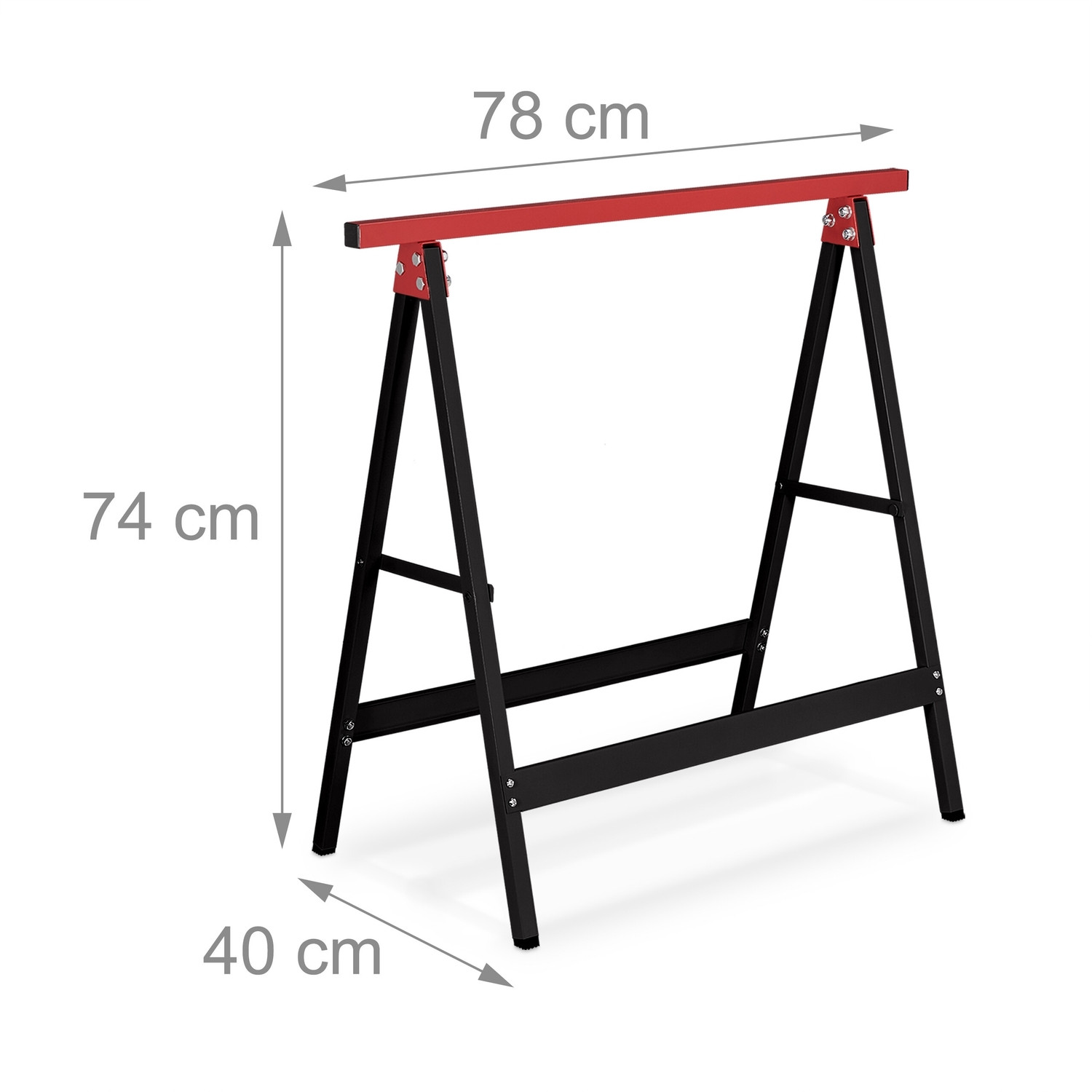 Arbeitsbock 2er Set schwarz/rot