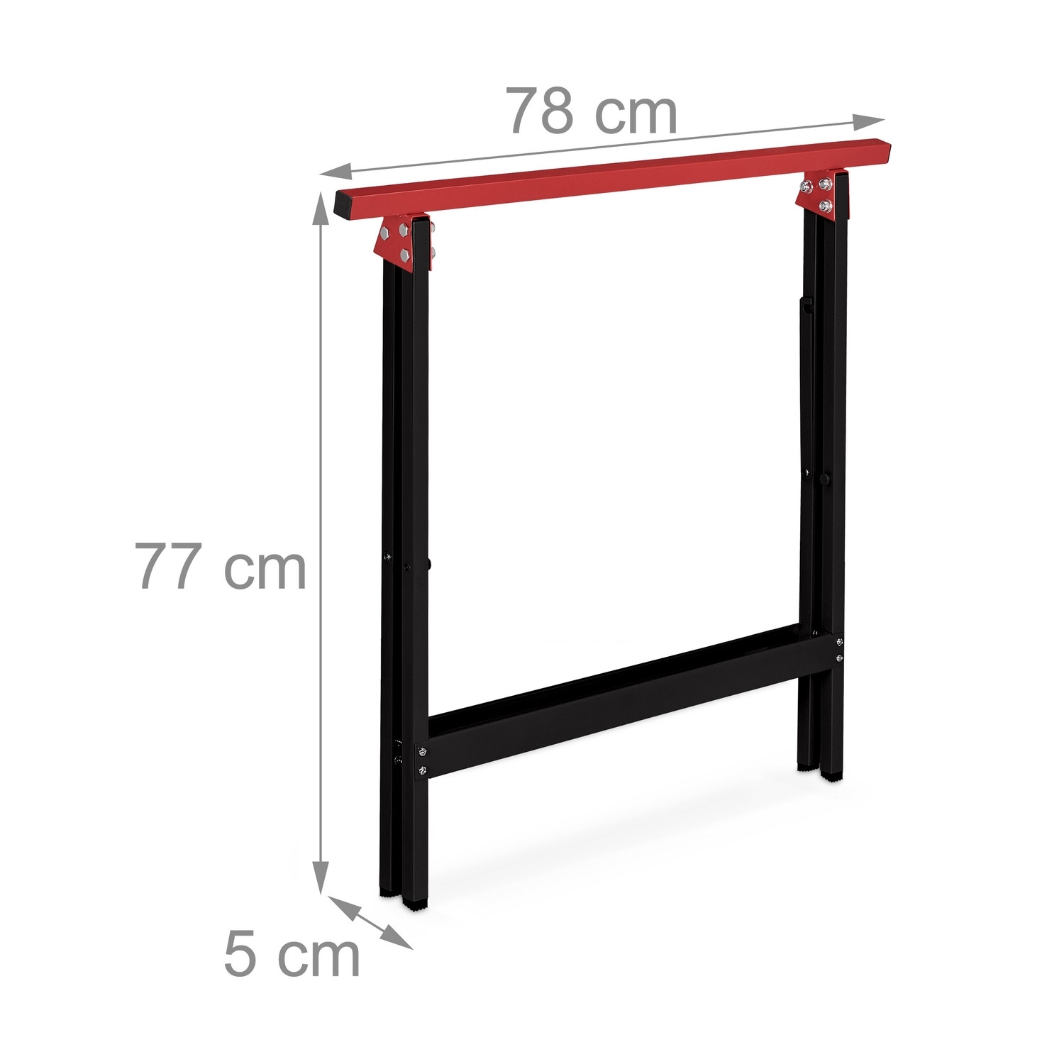 Arbeitsbock 2er Set schwarz/rot