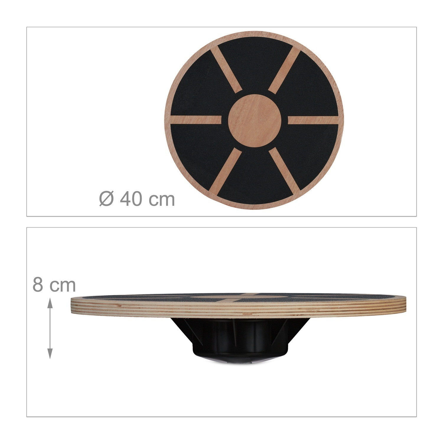 Tabla de equilibrio de madera redonda
