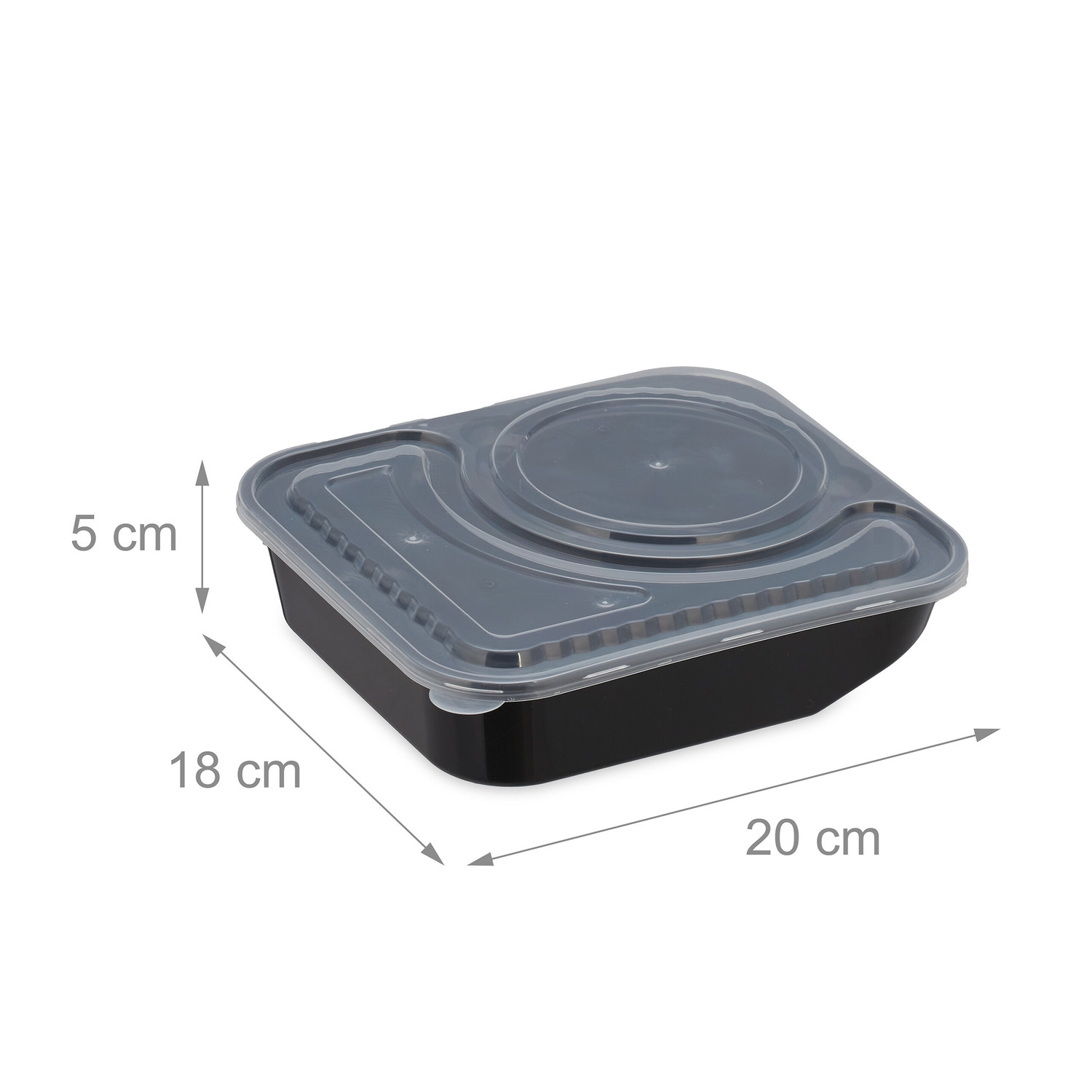 Boîtes de préparation de repas 24 pièces 2 compartiments