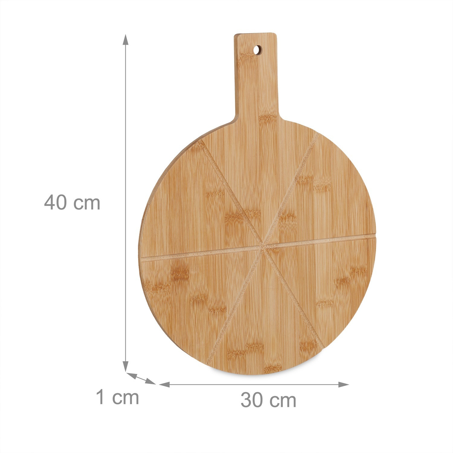 Tábua de pizza de bambu