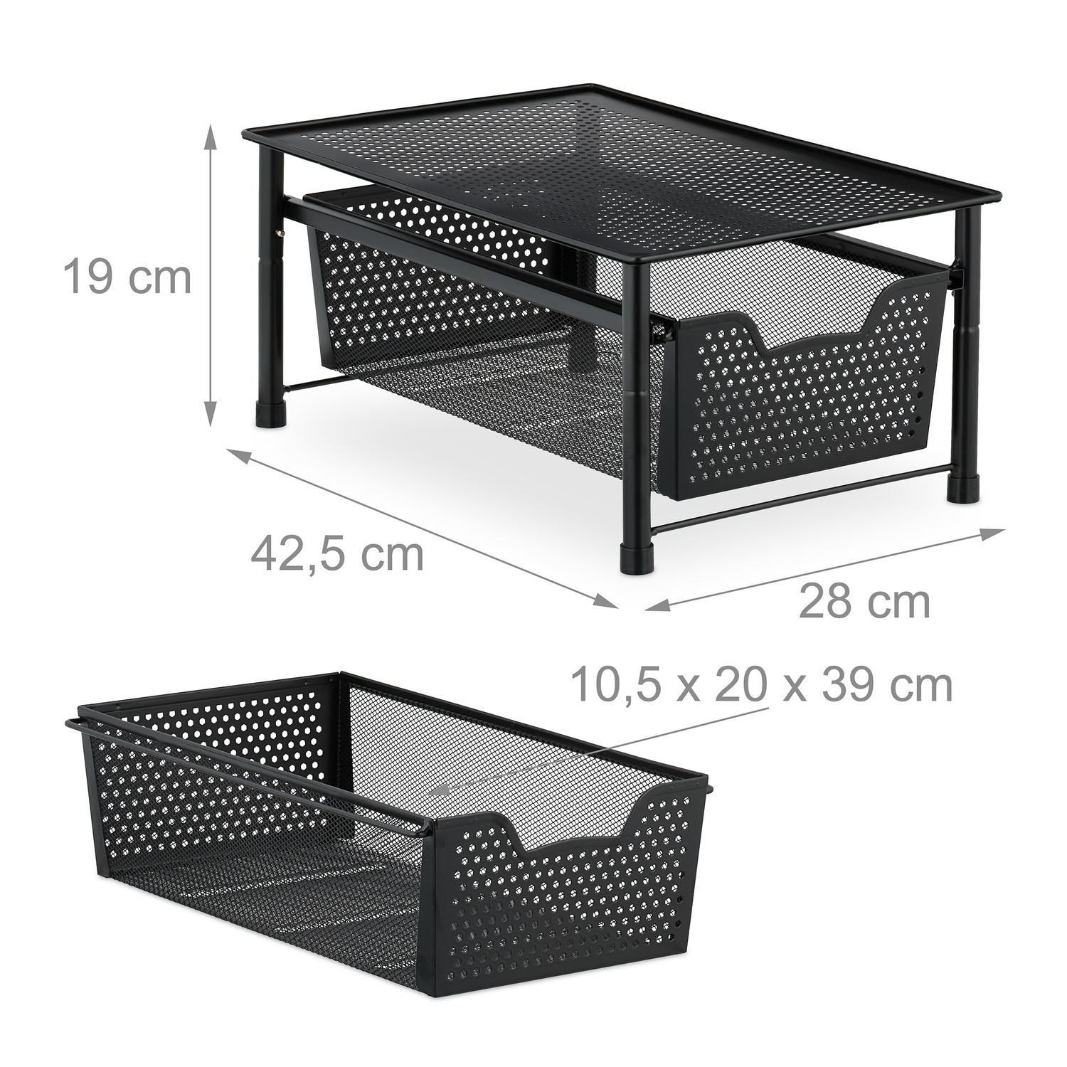 Drawer shelf with pull-out basket