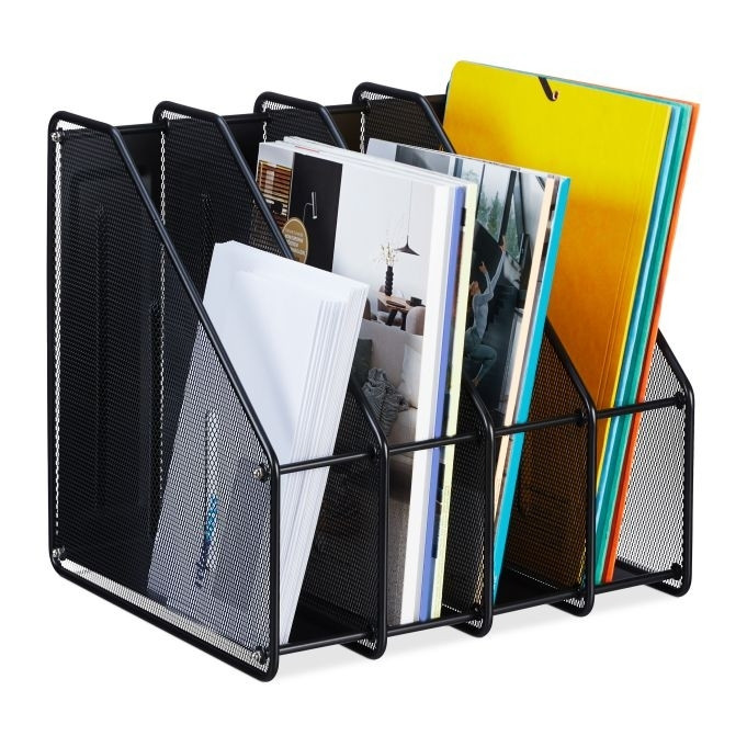 Collectionneur de magazines à 4 compartiments