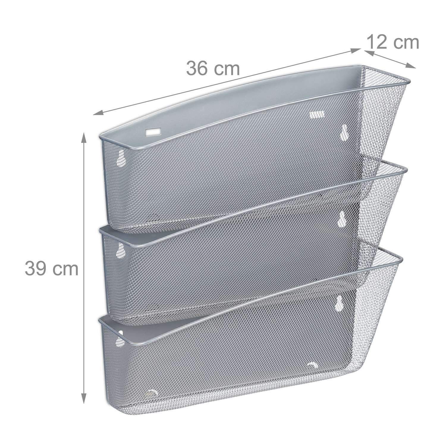 Krantenhouder wandset van 3