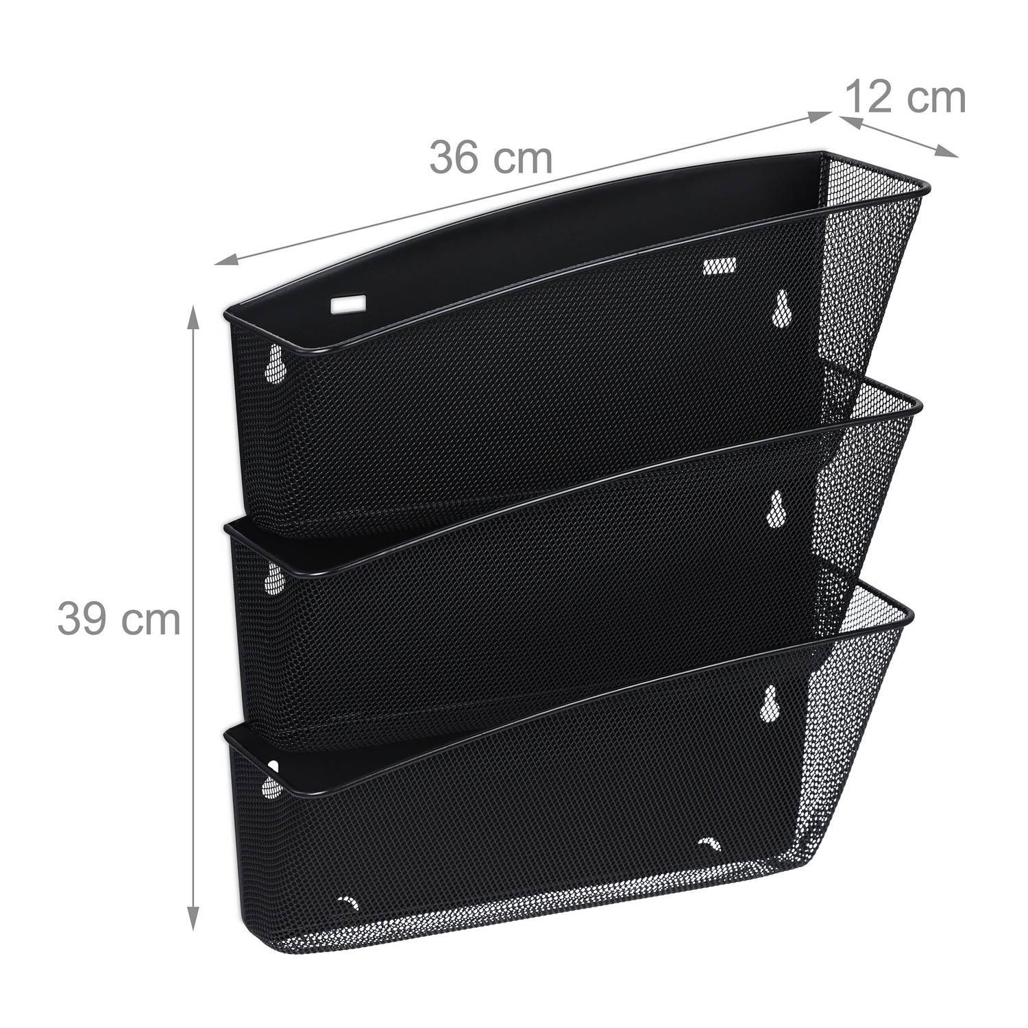 Krantenhouder wandset van 3