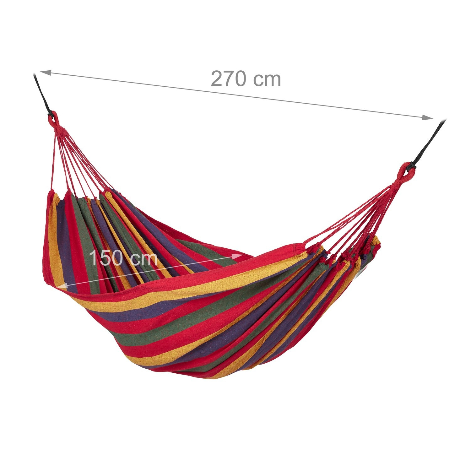 Hamaca de algodón con rayas de colores