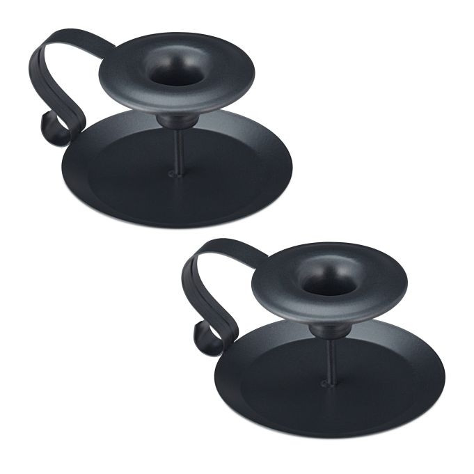Conjunto de 2 castiçais com alça