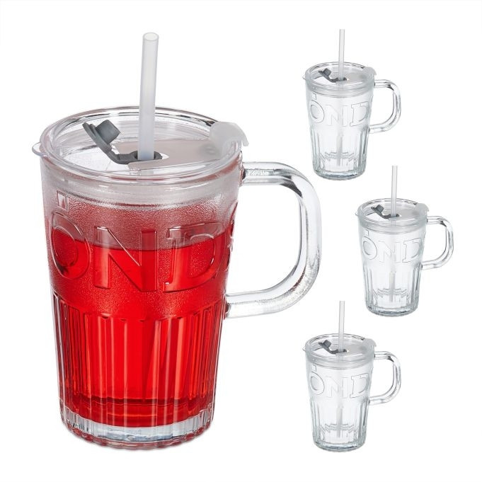 Conjunto de 10 copos com alças