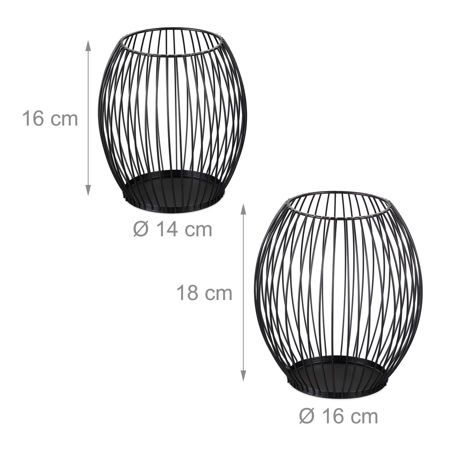 Oval candlestick, 2 pcs
