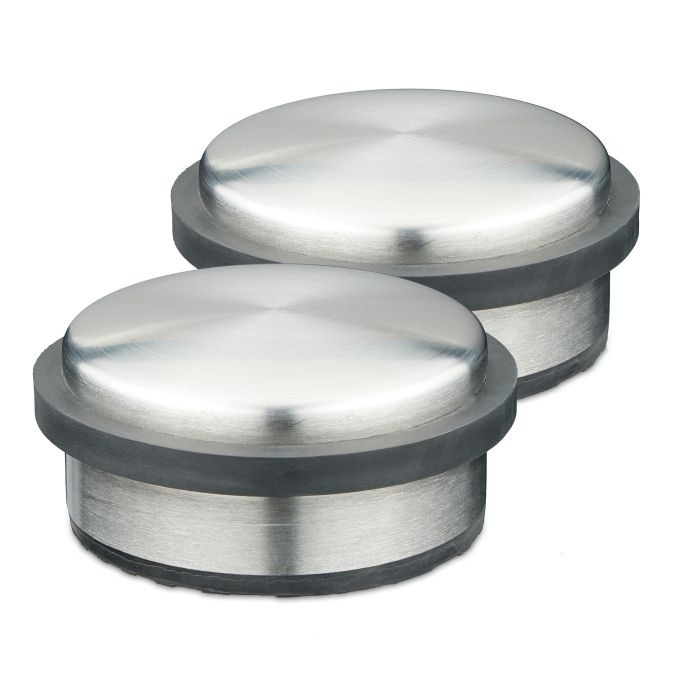 RVS deurstopper, set van 2