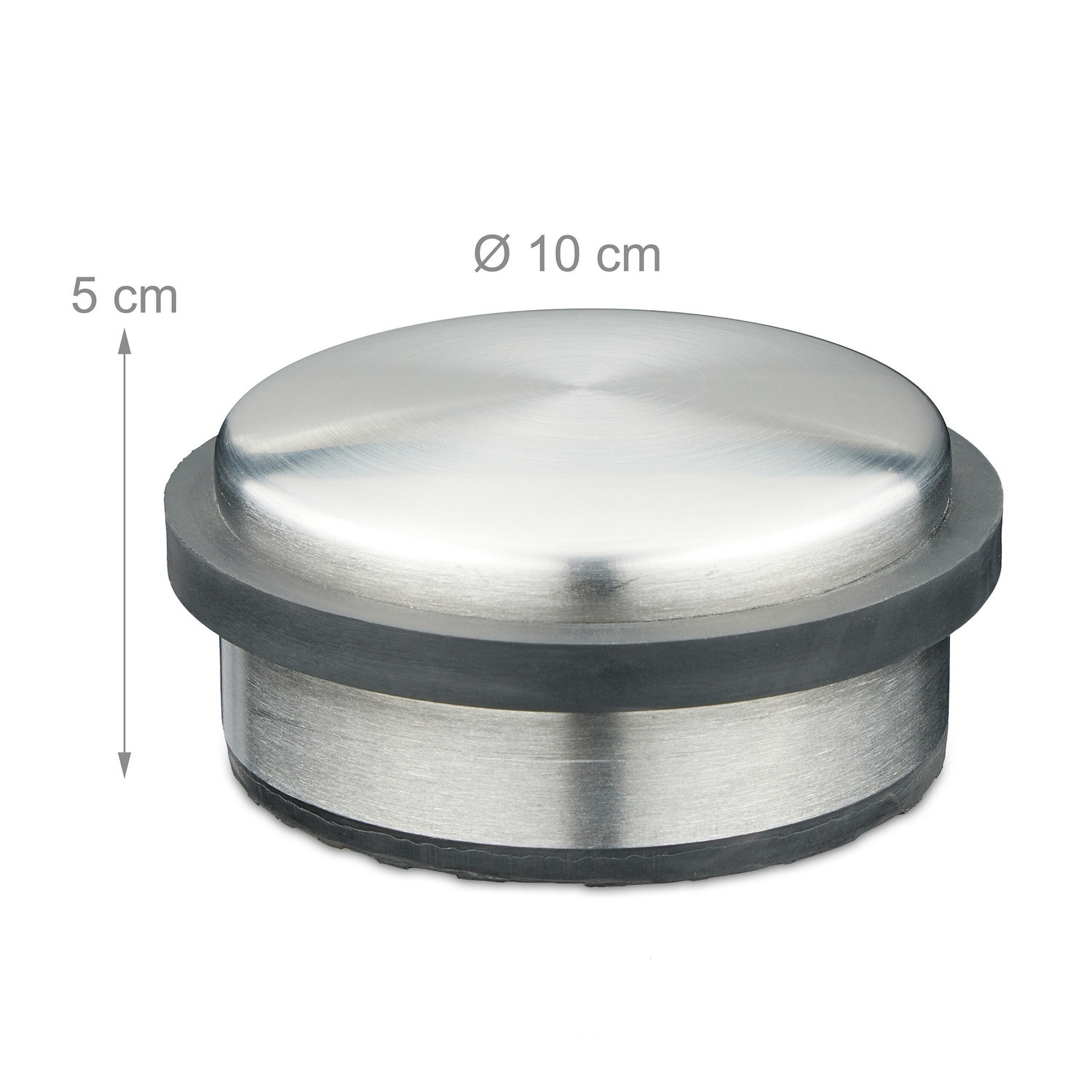 RVS deurstopper, set van 2