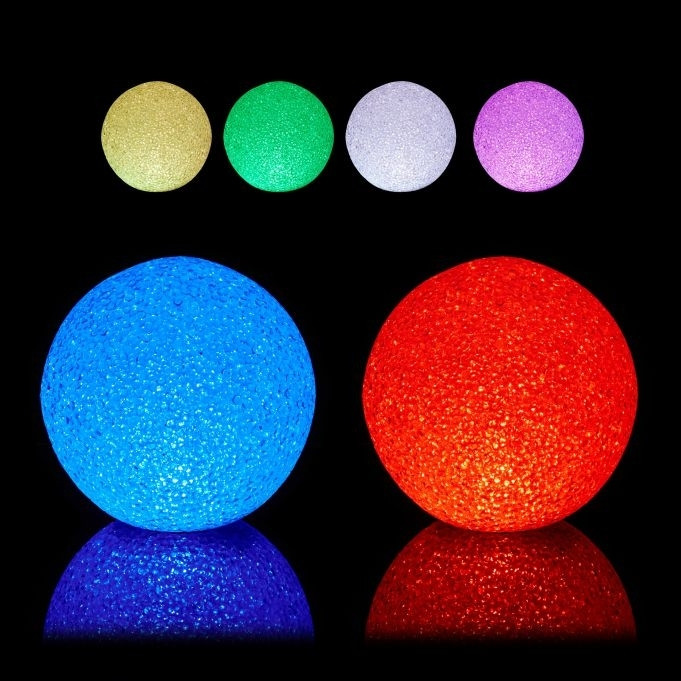 Conjunto de 2 bolas de luz LED com mudança de cor