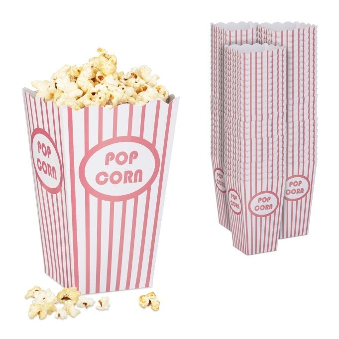 Sachets de pop-corn, 72 pièces, rose