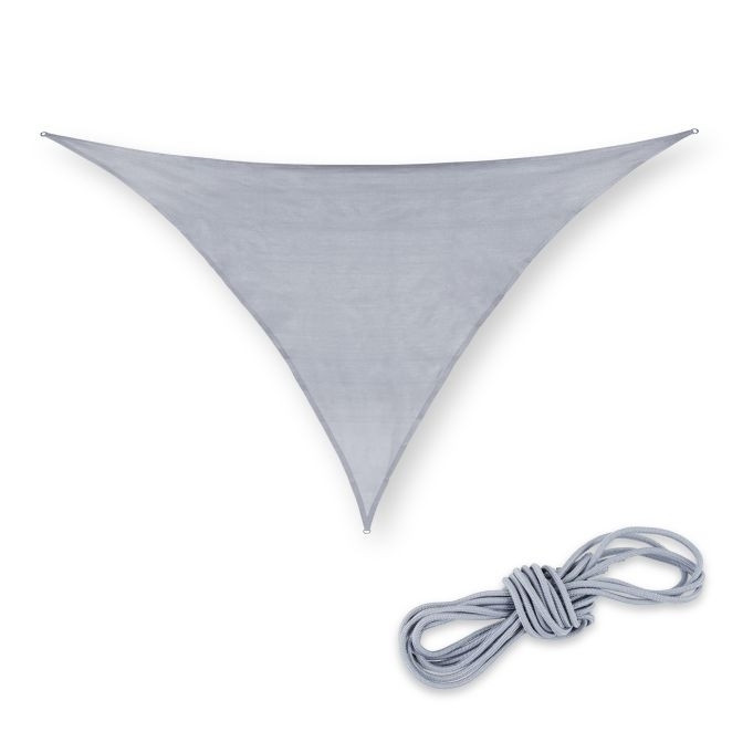 Vela solar em polietileno triangular cinza claro