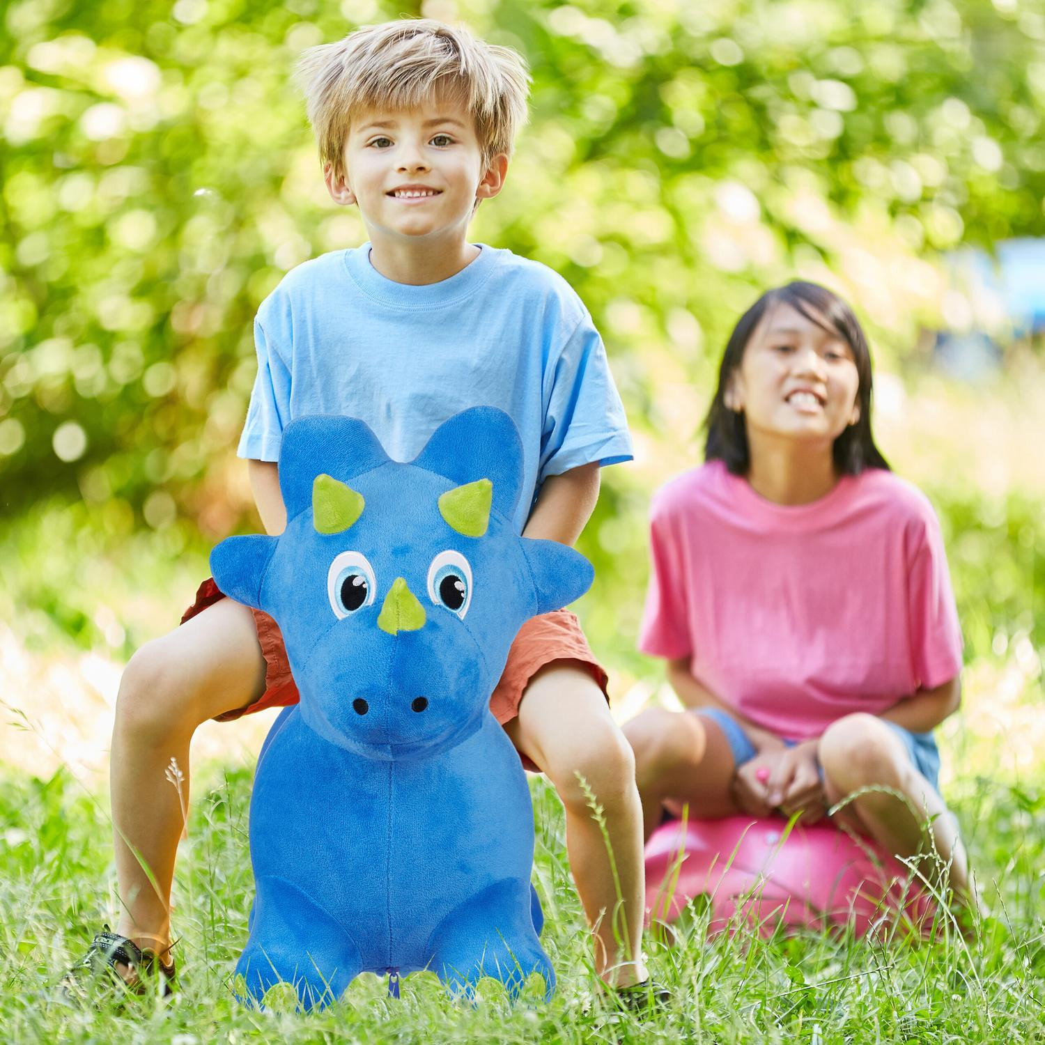 Springend dino-dier met deksel