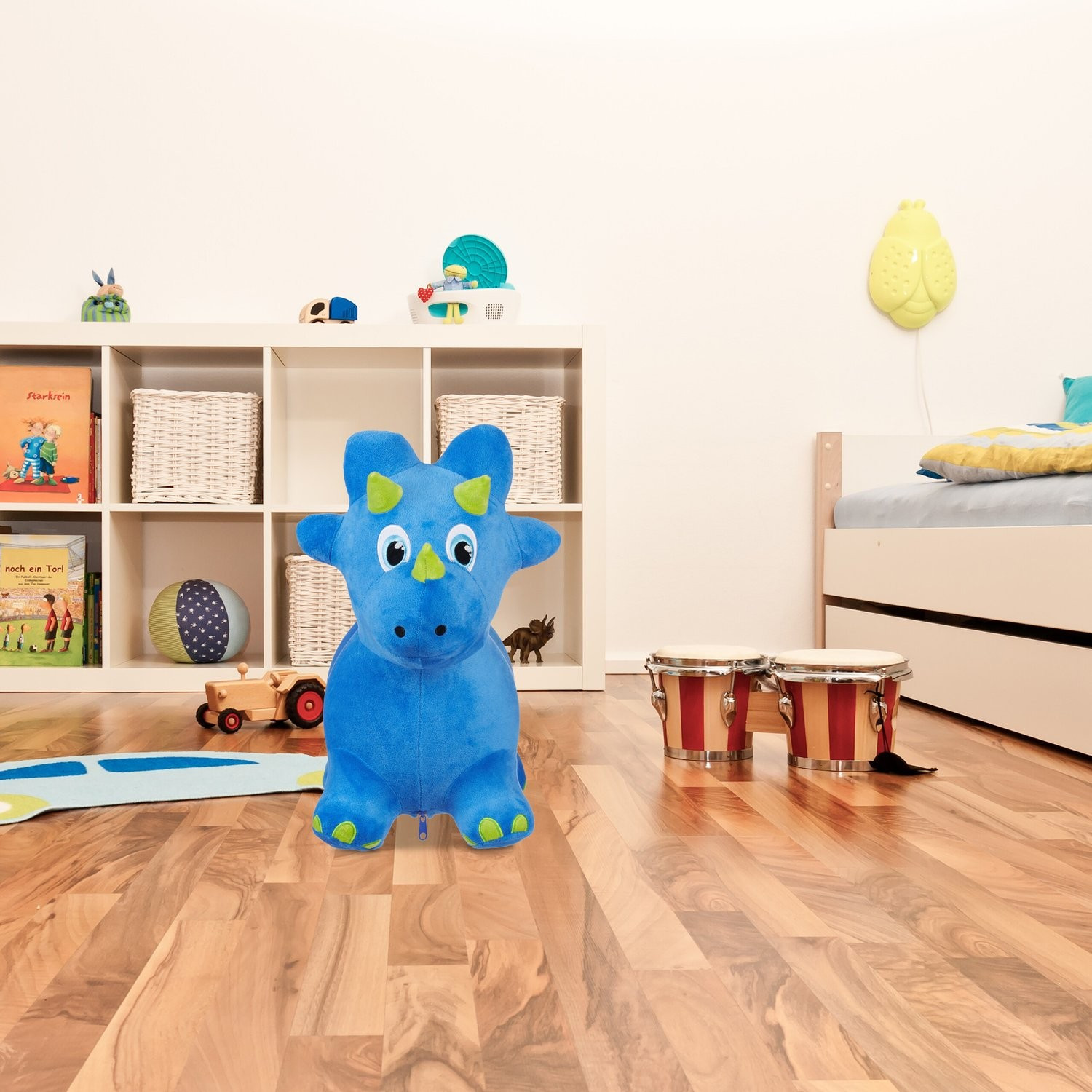 Springend dino-dier met deksel