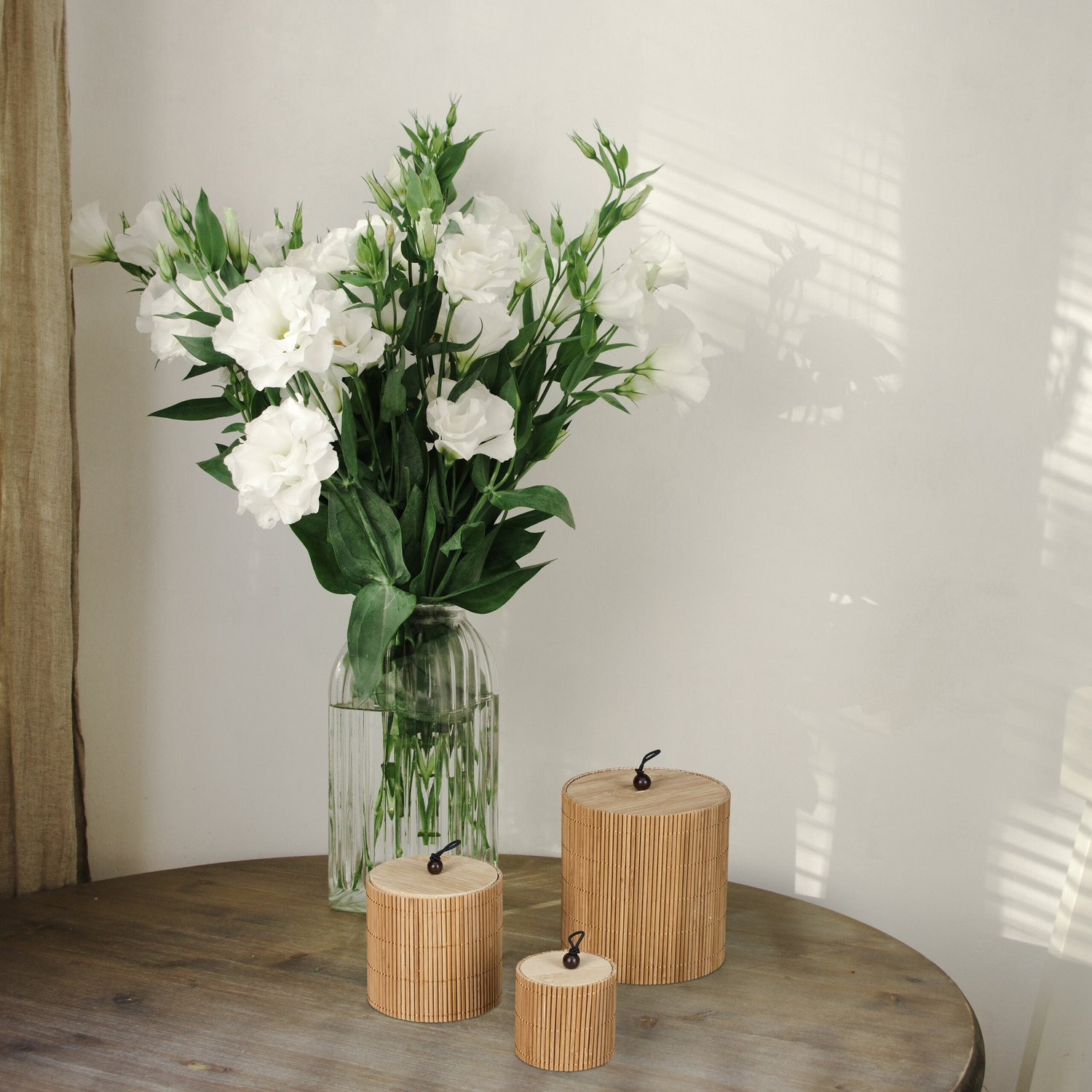 set van 3 opbergdozen met deksels
