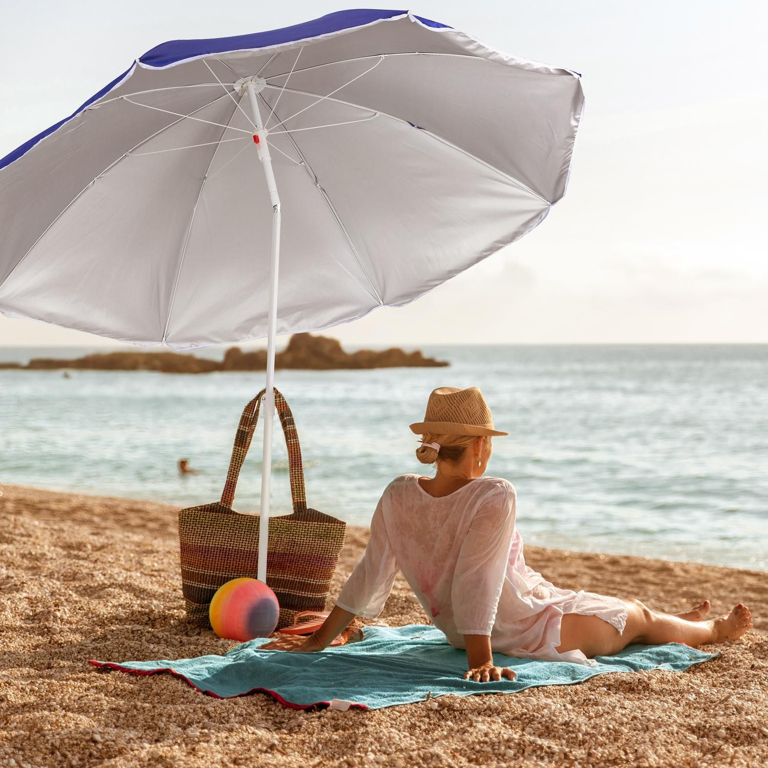 Ombrellone blu 160 cm