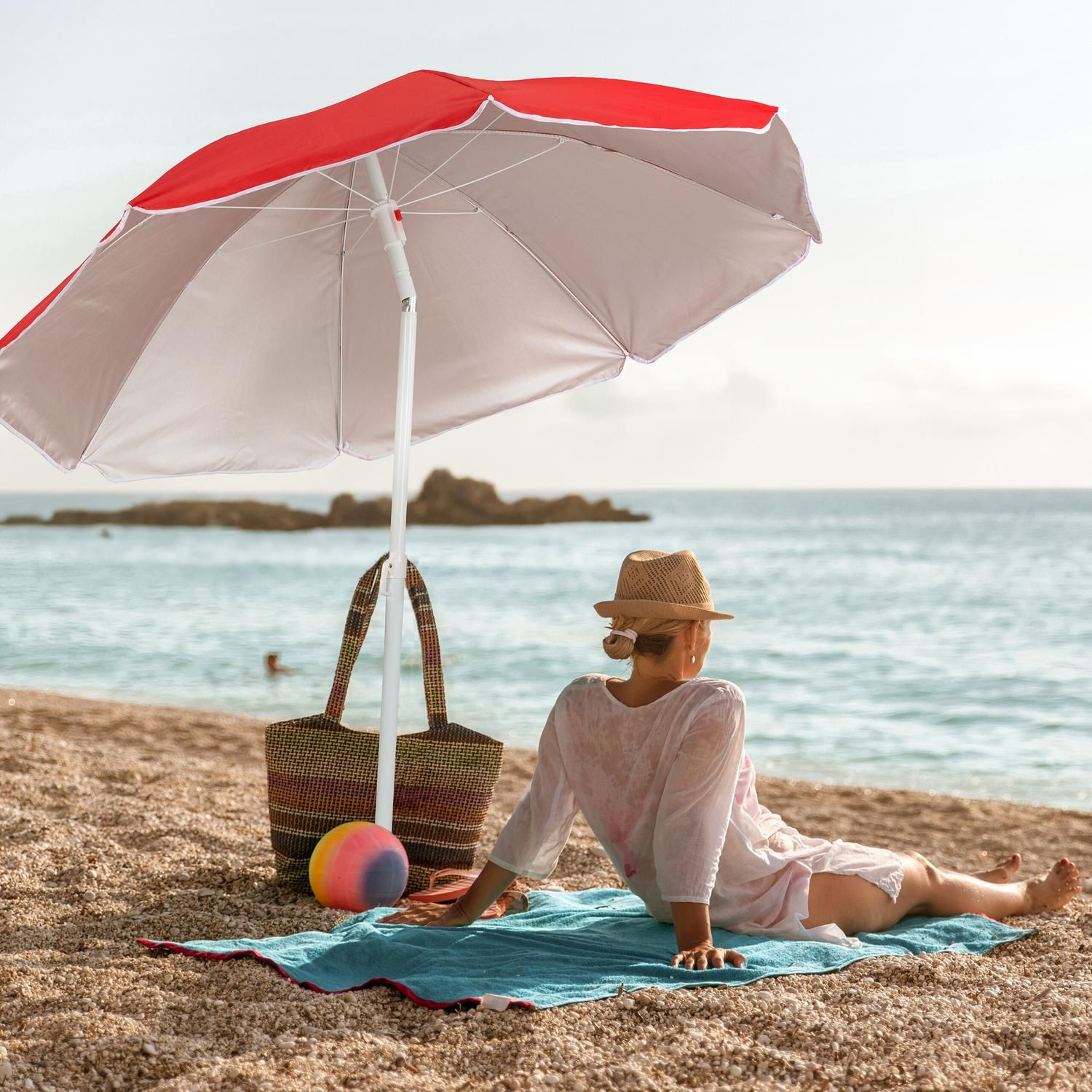 Rode parasol 160 cm