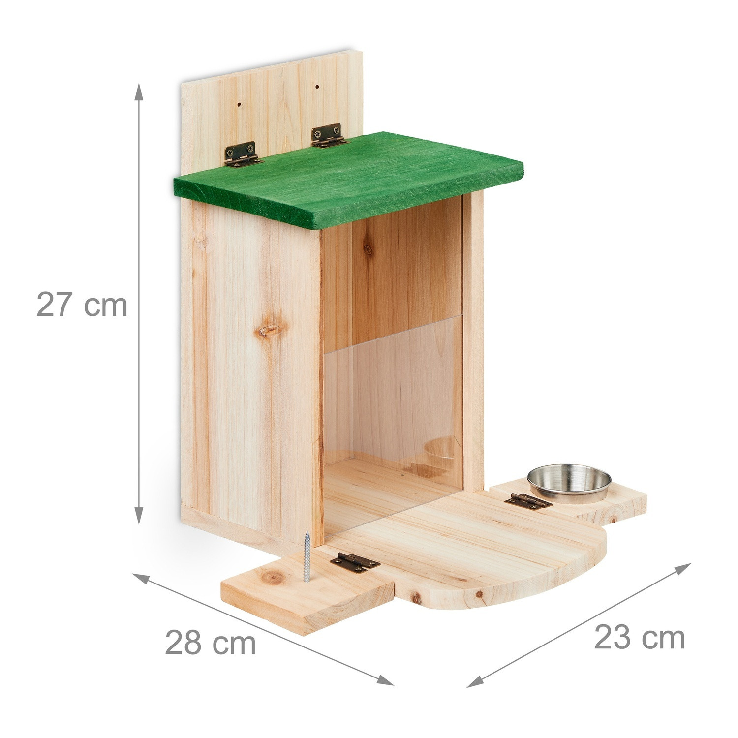 Casa para alimentar esquilos