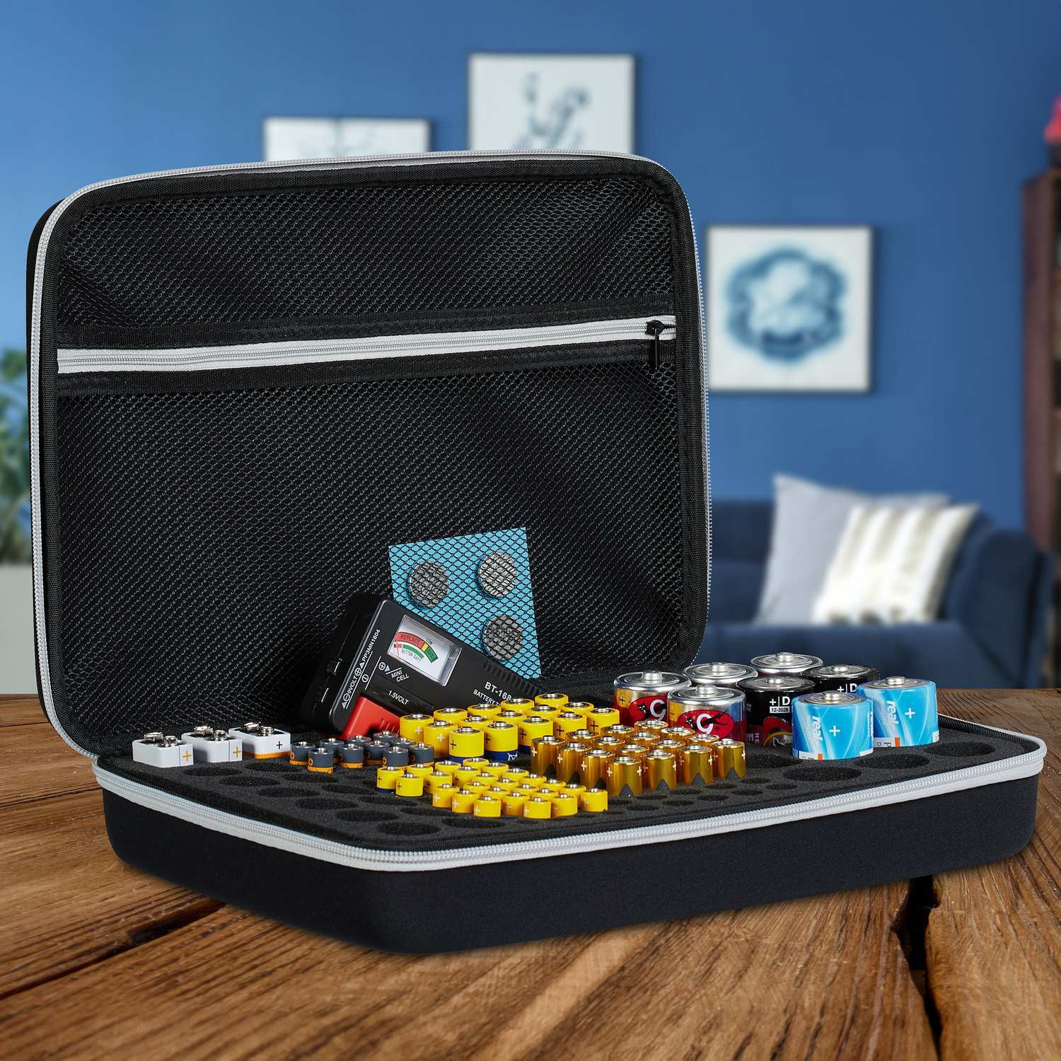 Caixa de bateria com testador