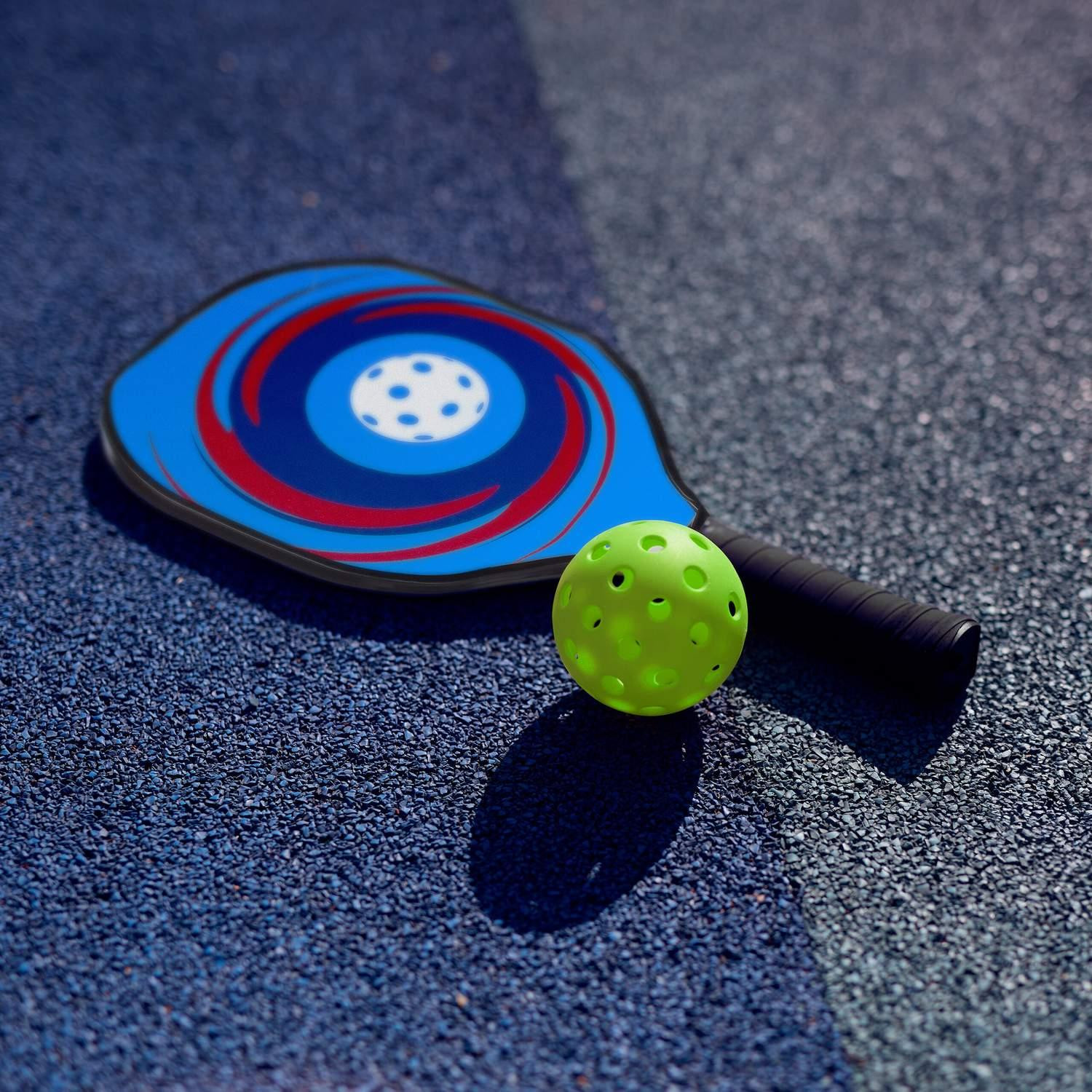 Conjunto de Pickleball com 4 raquetes e 8 bolas