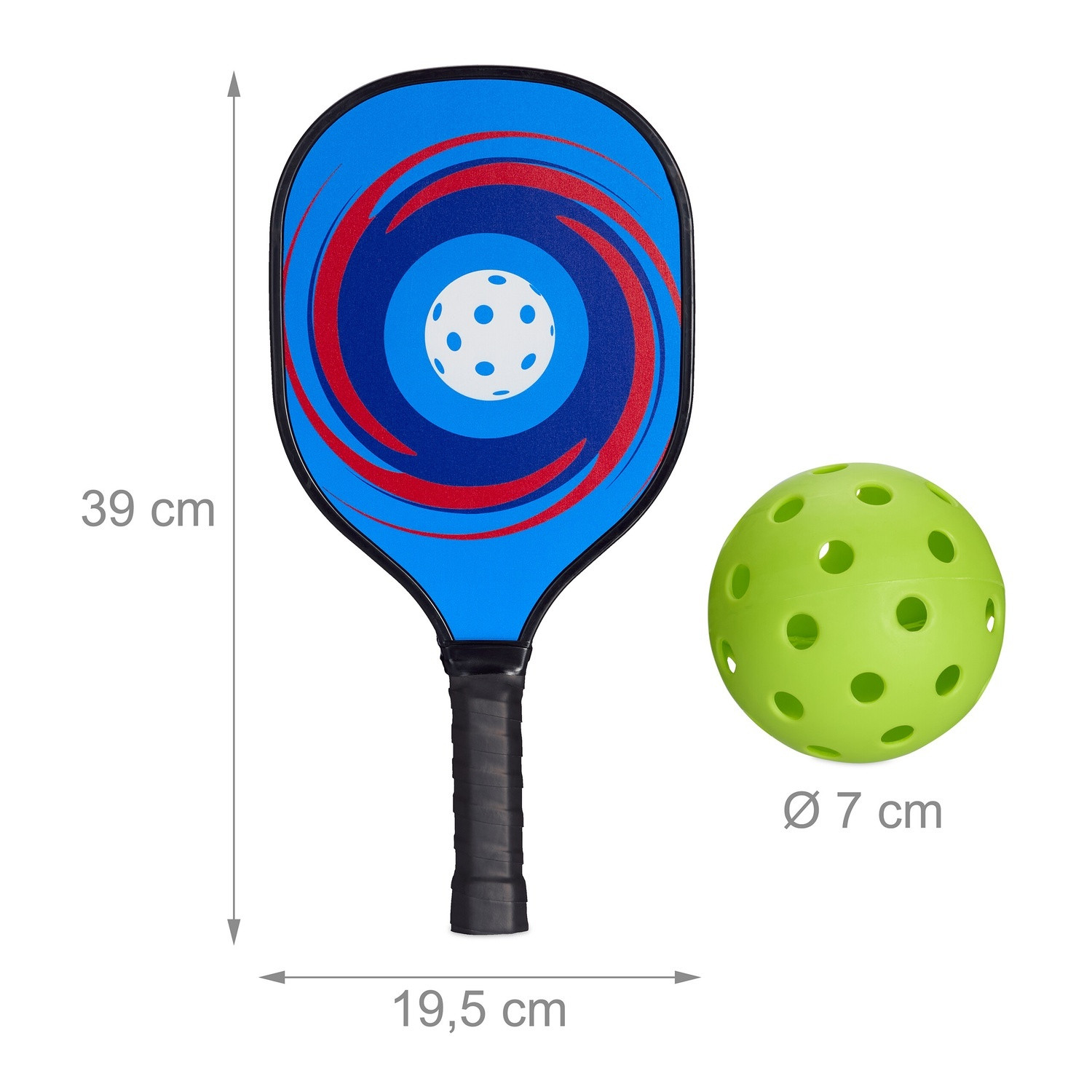 Conjunto de Pickleball com 4 raquetes e 8 bolas