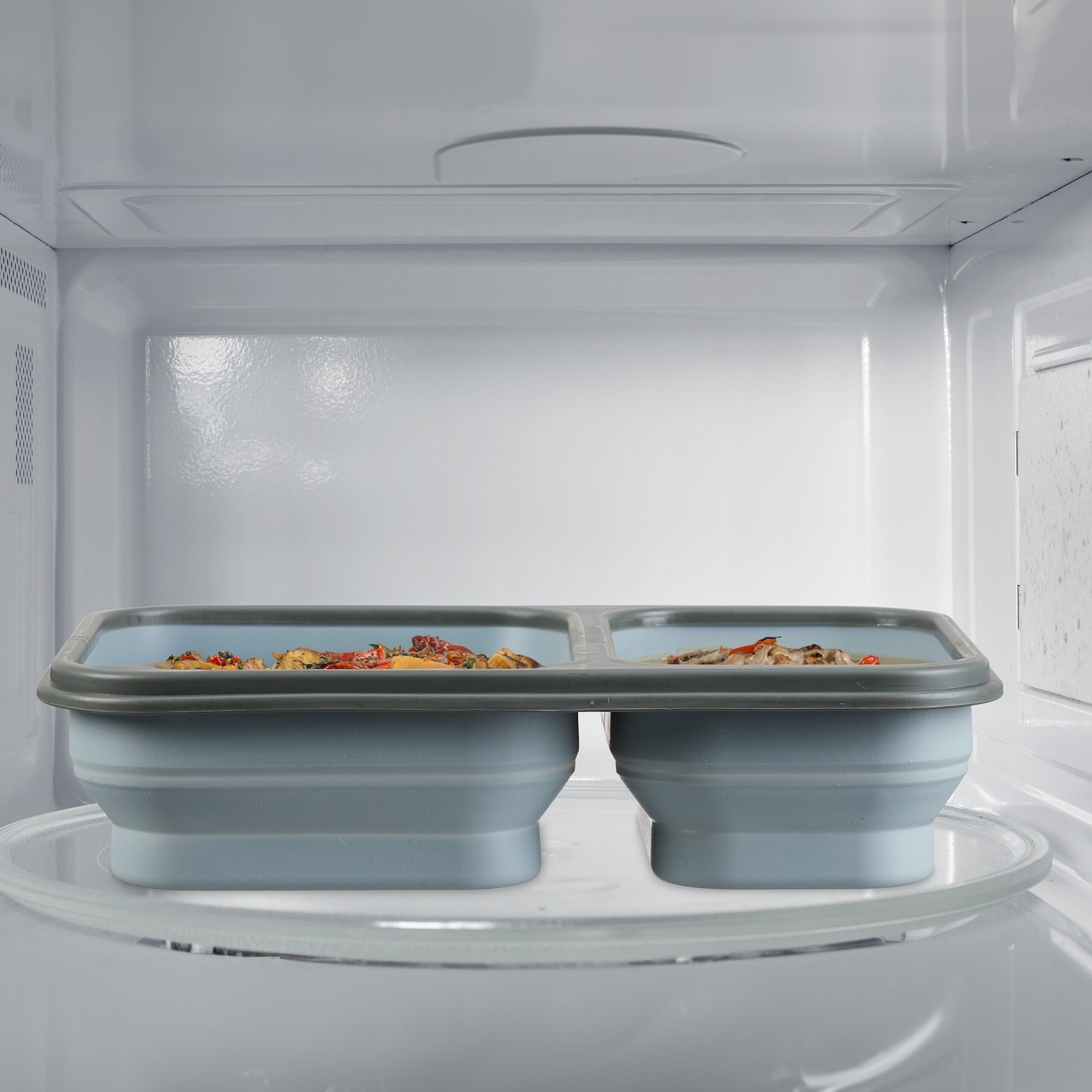Boîte à lunch pliable à 2 compartiments