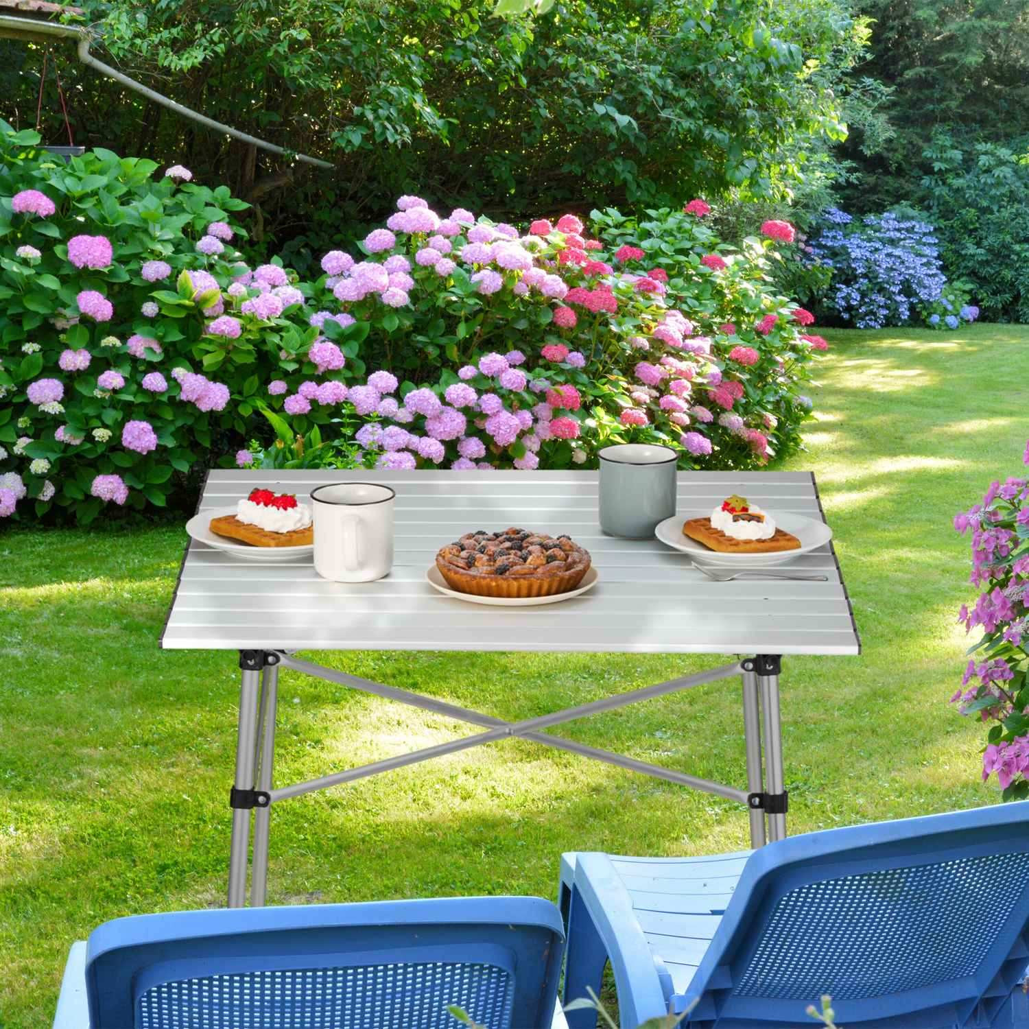 Table pliante en aluminium