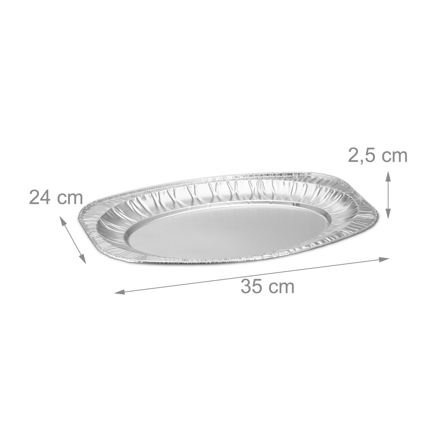 Aluminium-Servierplatten, 100er-Set