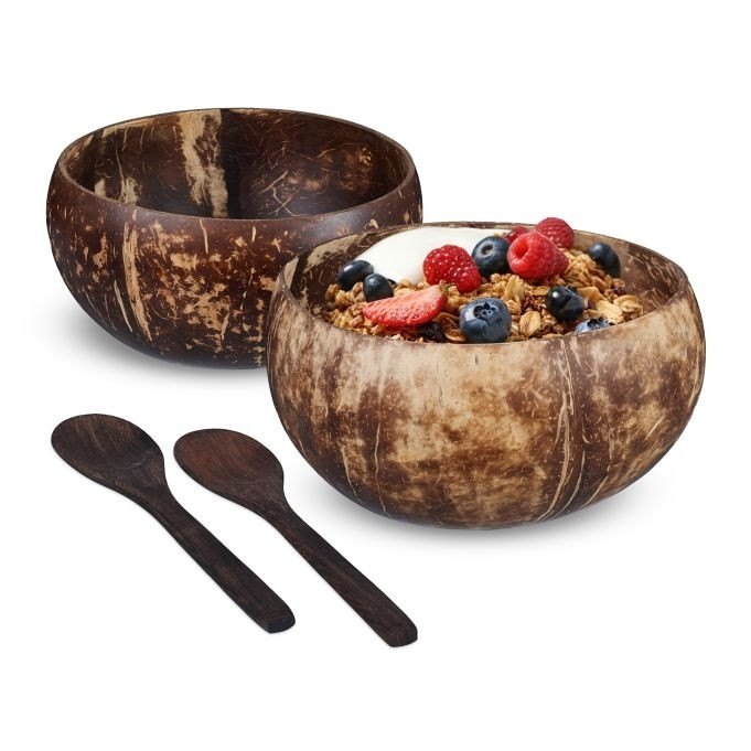 Conjunto de 2 tigelas de coco