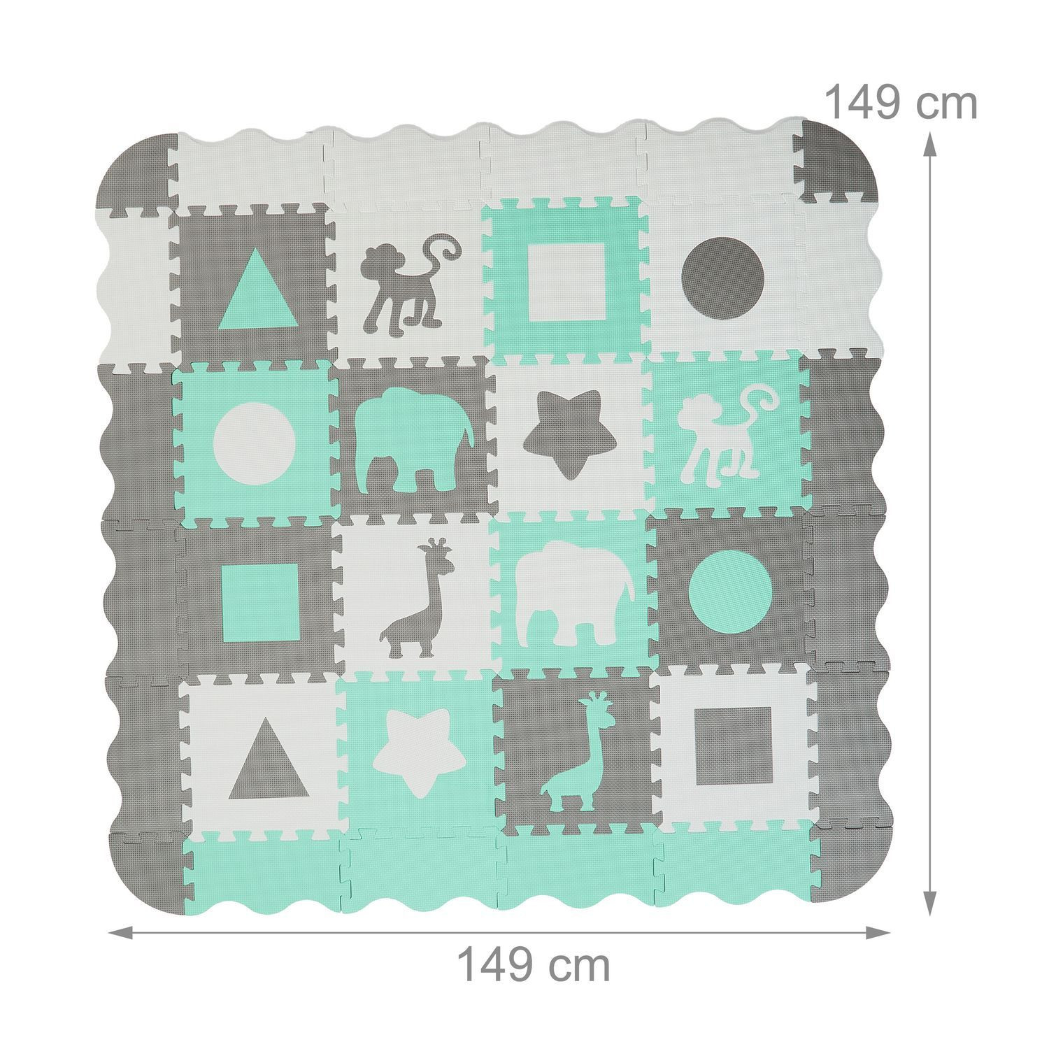 Puzzlematte mit Rand
