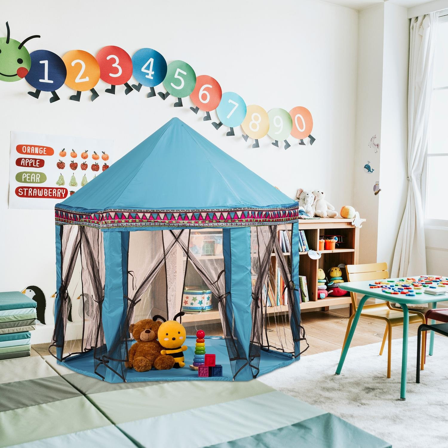 Tenda de brincar hexagonal