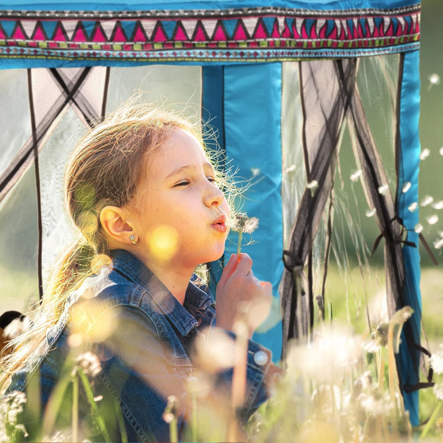 Zeshoekige speeltent