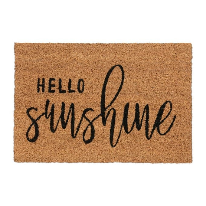 Olá capacho Sunshine em coco