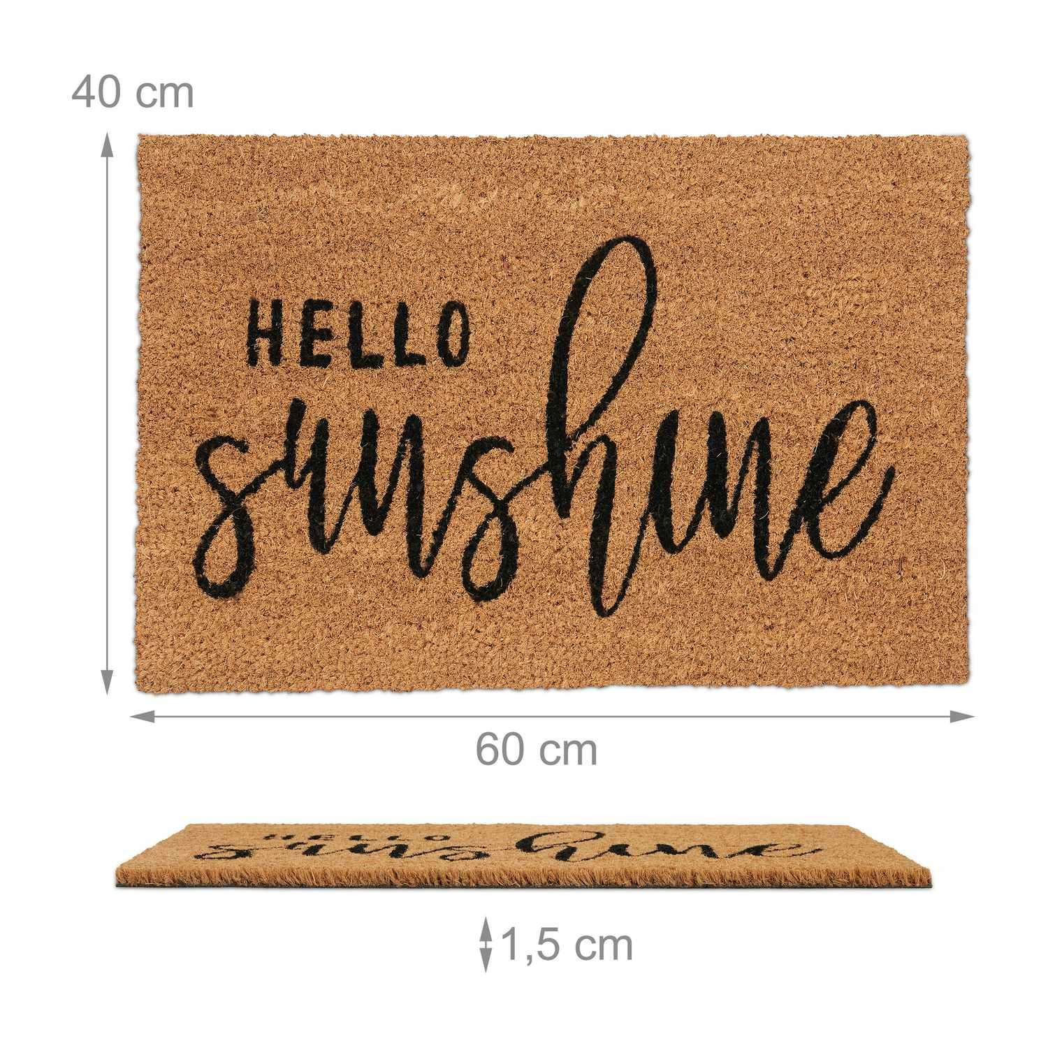 Felpudo Hello Sunshine en coco