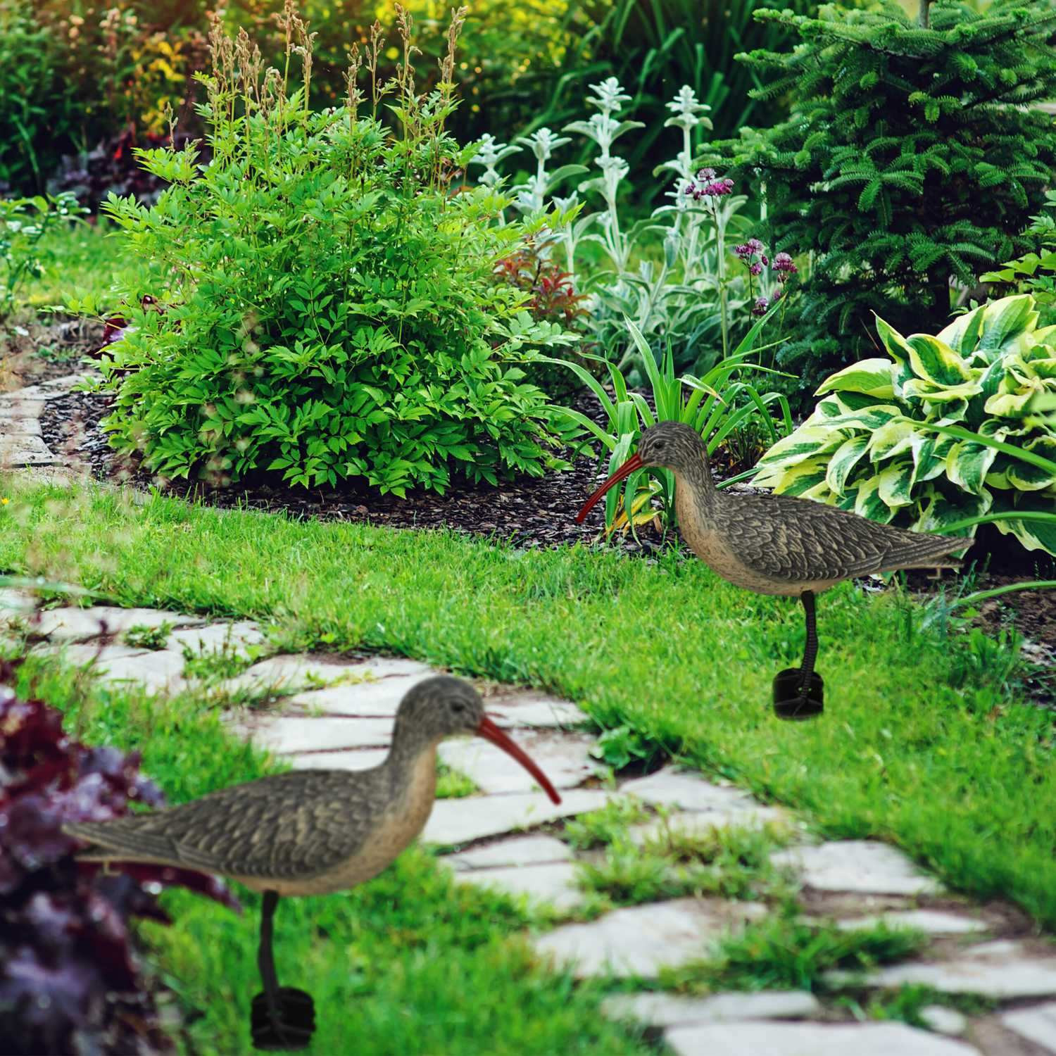 Gartenfigur Vogel 2er Set