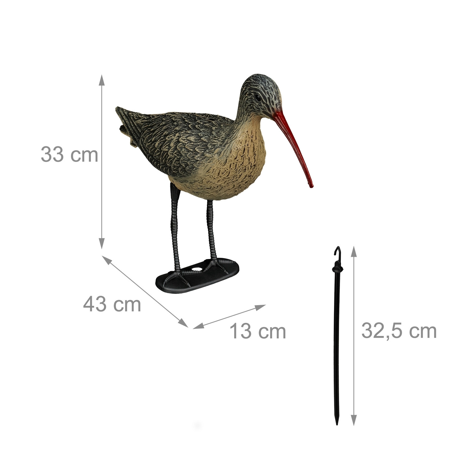 Gartenfigur Vogel 2er Set
