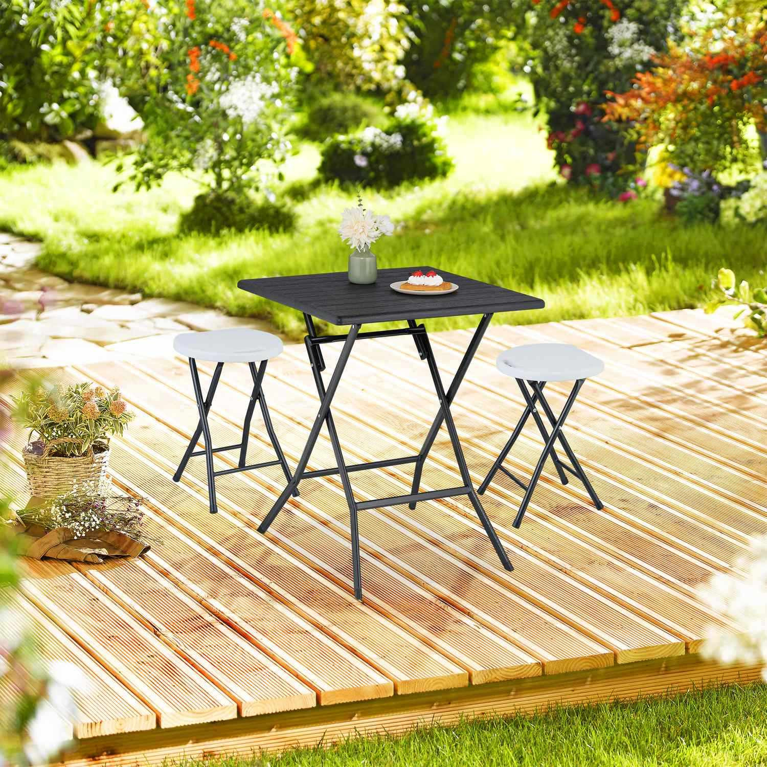Lot de 2 tabourets pliants
